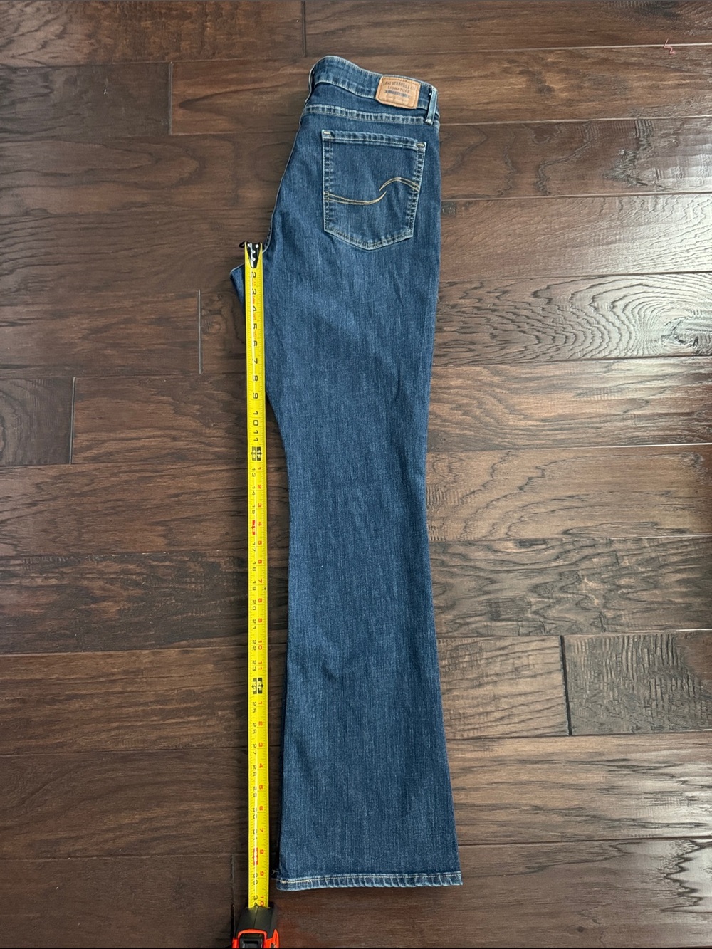 Signature by Levi Strauss Gold Jeans Dark Blue Women's 14 Long Bootcut - Picture 6 of 8